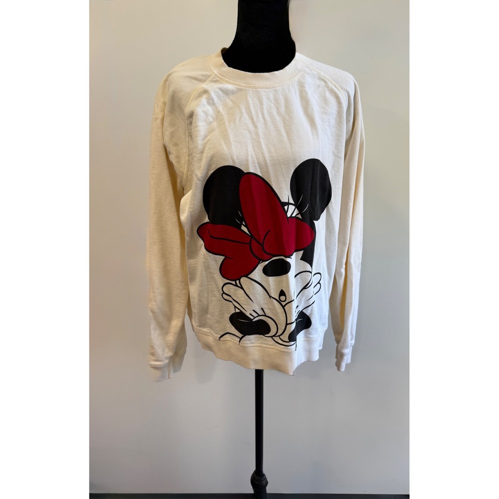 Disney Collection Hanna Andersson Minnie Mouse Sweatshirt Cream Women Medium